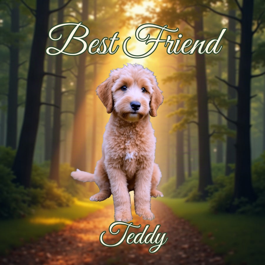 Forest Path pet shirt design — custom with your pet's photo