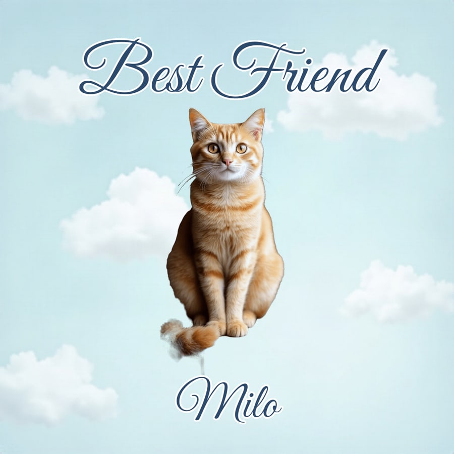 Paw Clouds pet shirt design — custom with your pet's photo