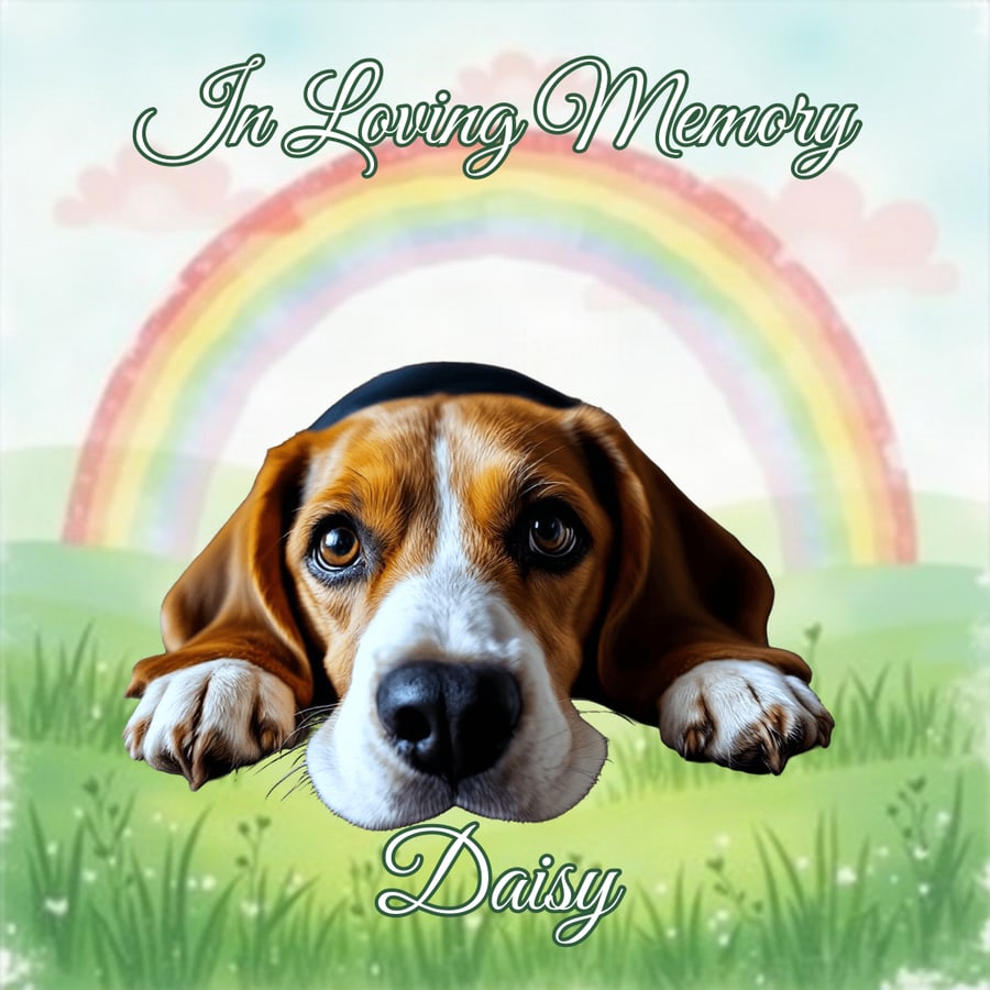 Rainbow Bridge pet shirt design — custom with your pet's photo